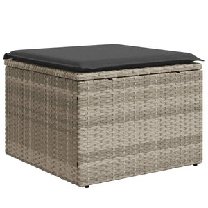 Set Divano da Giardino 8pz con Cuscini Grigio Chiaro Polyrattan 3266752