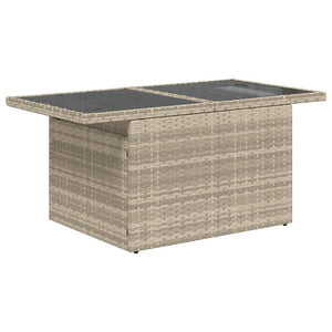 Set Divano da Giardino 9pz con Cuscini Grigio Chiaro Polyrattan 3266792