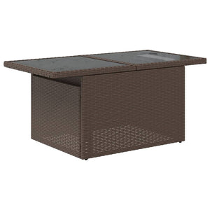 Set Divani da Giardino 10pz con Cuscini in Polyrattan Marrone 3266823