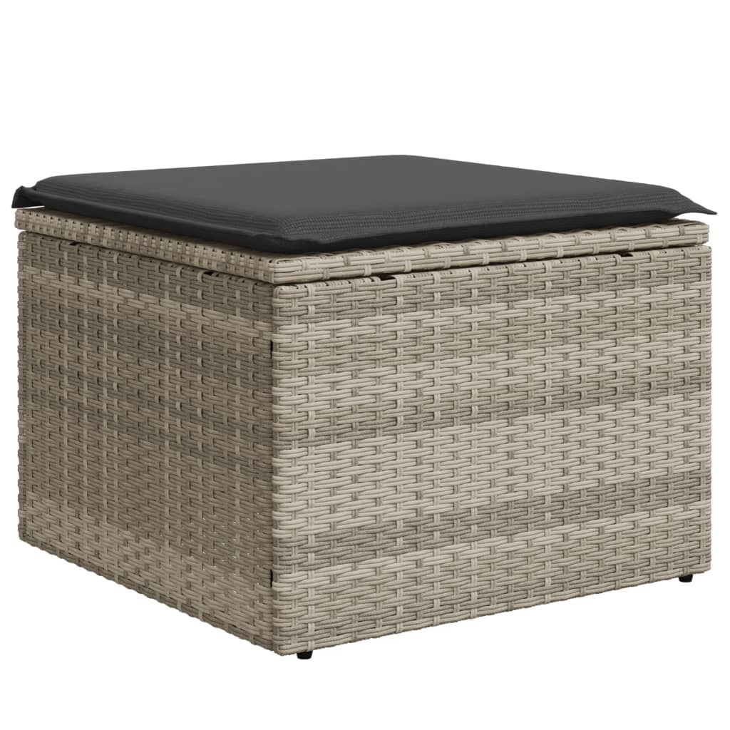 Set Divano da Giardino 6pz con Cuscini Grigio Chiaro Polyrattan 3267242