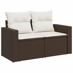 Set Divano da Giardino 6 pz con Cuscini Marrone in Polyrattan 3267273