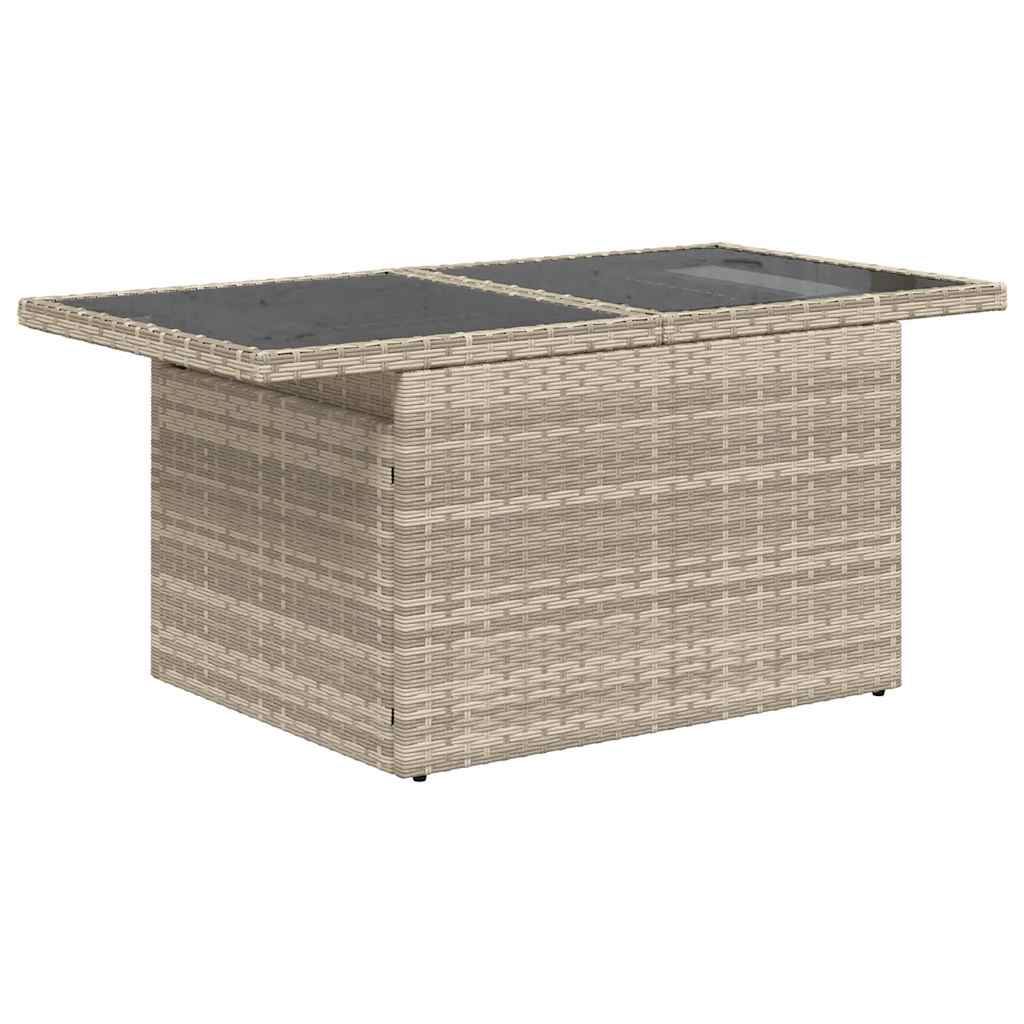 Set Divani da Giardino 7pz con Cuscini Grigio Chiaro Polyrattan 3267292