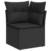 Set Divani da Giardino con Cuscini 8 pz Nero in Polyrattan 3267425