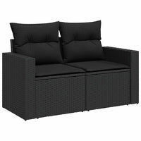 Set Divani da Giardino con Cuscini 8 pz Nero in Polyrattan 3267435