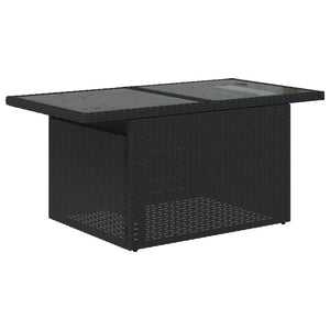 Set Divani da Giardino 10pz con Cuscini in Polyrattan Nero 3267495