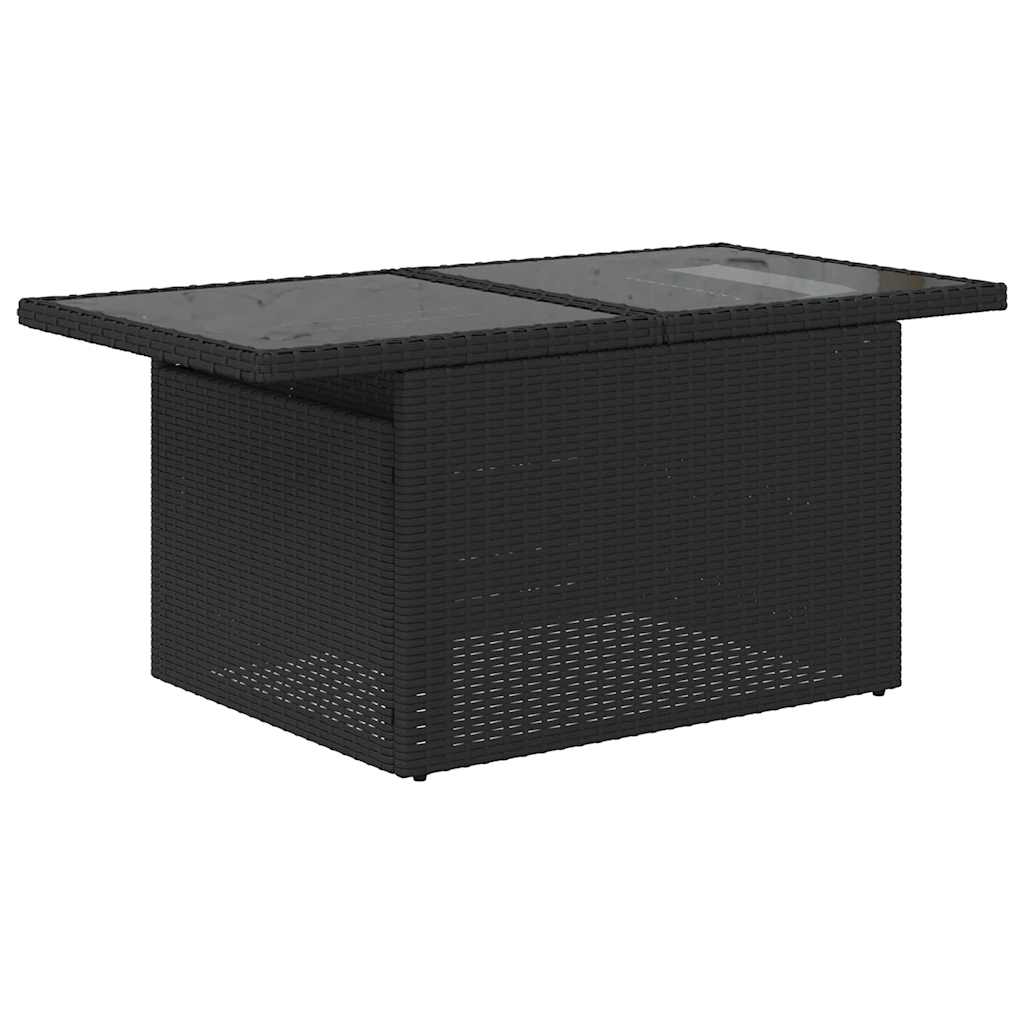 Set Divani da Giardino 11 pz con Cuscini in Polyrattan Nero 3267515