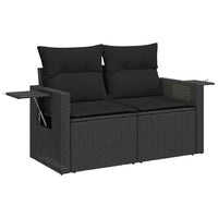 Set Divani da Giardino 5 pz con Cuscini in Polyrattan Nero 3267875