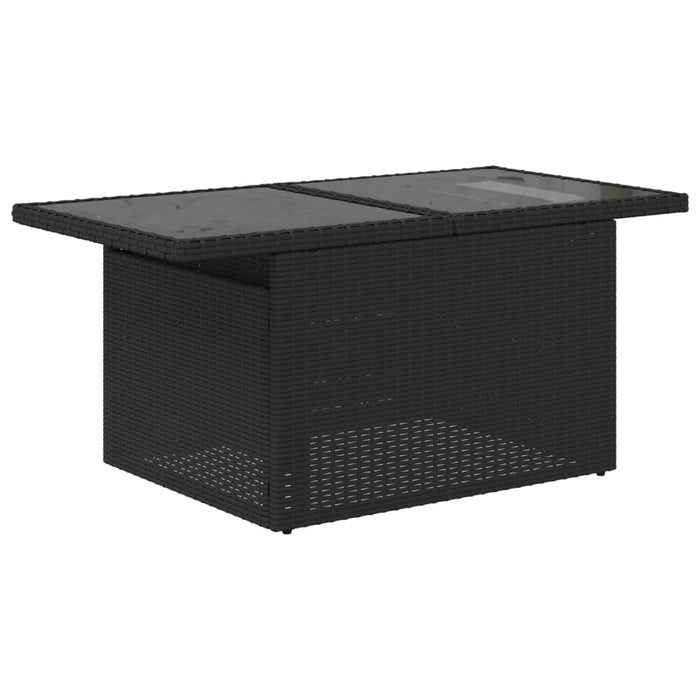 Set Divani da Giardino con Cuscini 7pz Nero Polyrattan 3268045