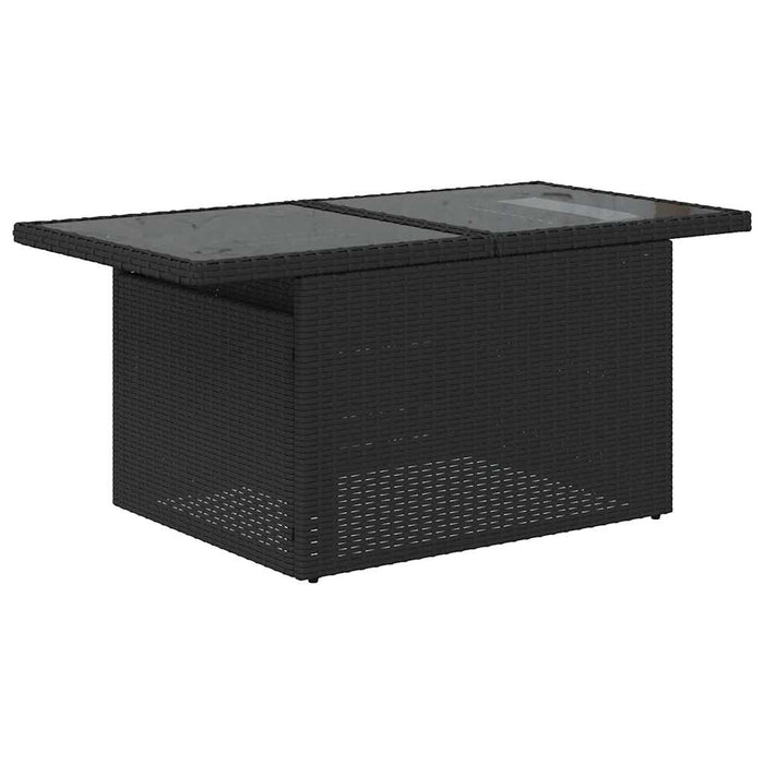 Set Divani da Giardino con Cuscini 7pz Nero Polyrattan 3268046