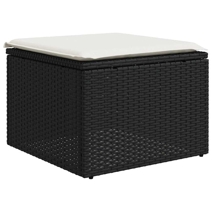 Set Divani da Giardino con Cuscini 7pz Nero Polyrattan 3268046