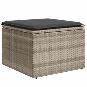 Set Divano da Giardino 9pz con Cuscini Grigio Chiaro Polyrattan 3268102