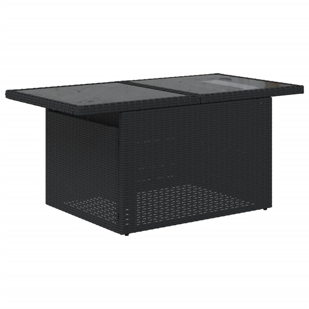 Set Divani da Giardino con Cuscini 7pz Nero Polyrattan 3268546