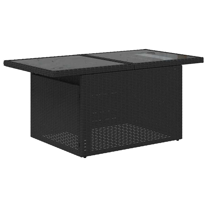 Set Divani da Giardino con Cuscini 7pz Nero Polyrattan 3268565