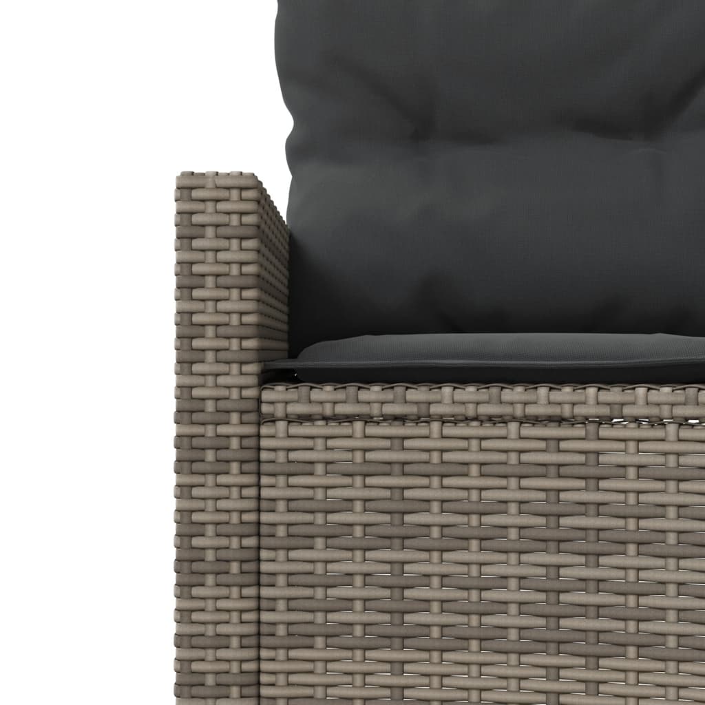 Set Divani da Giardino Semicircolare 2 pz in Polyrattan Grigio 3262062