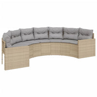 Set Divani da Giardino Semicircolare 2 pz in Polyrattan Beige 3262063