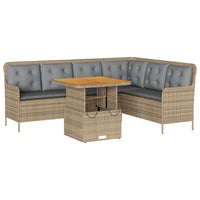 Set Divani da Giardino 2 pz con Cuscini Beige in Polyrattan 3262081