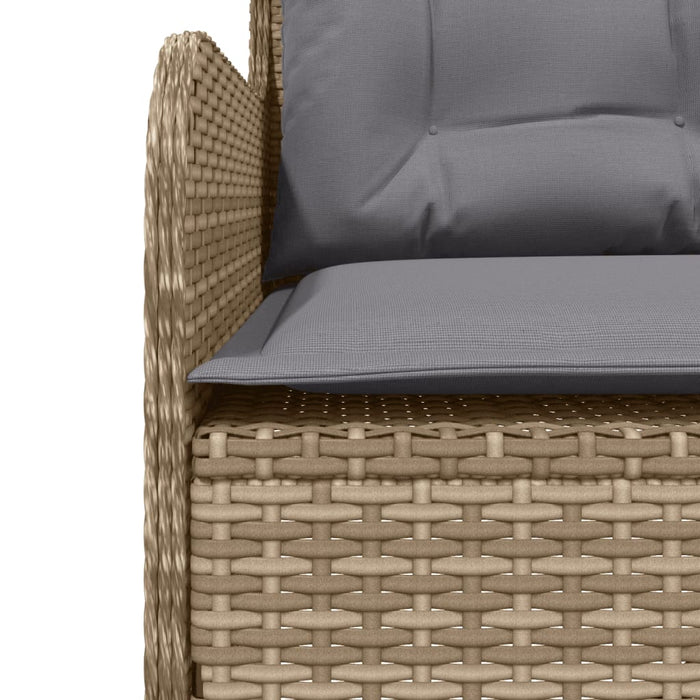 Set Divani da Giardino 2 pz con Cuscini Beige in Polyrattan 3262089