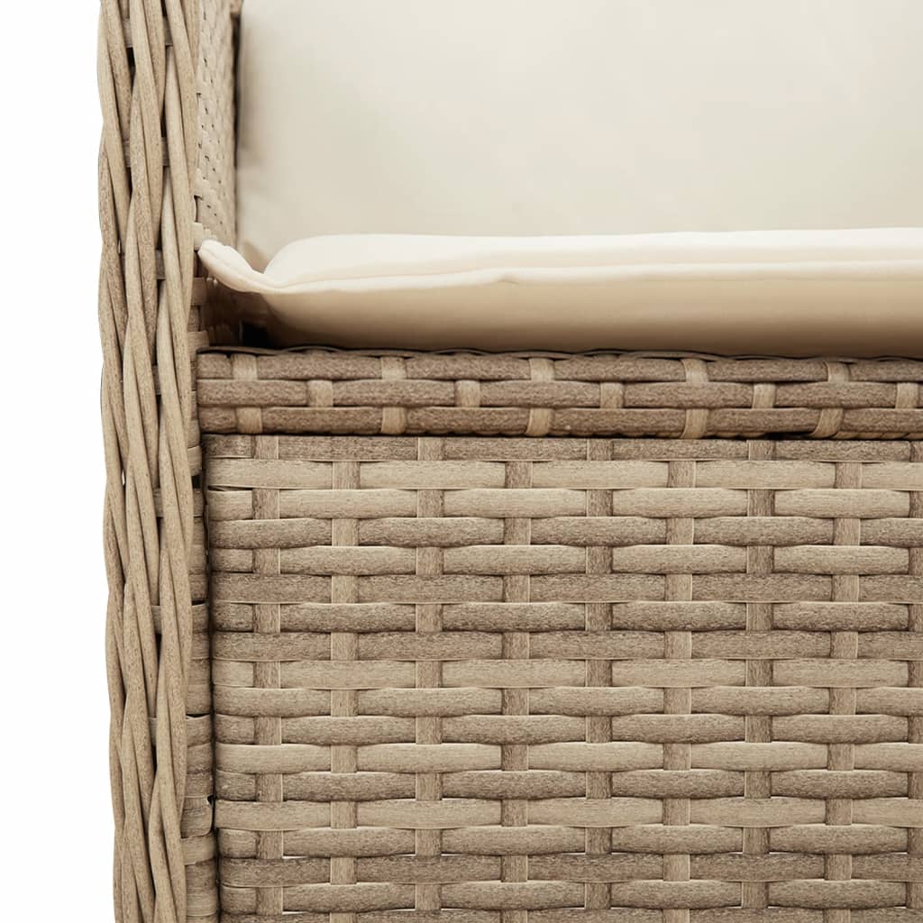 Set Divani da Giardino 4 pz con Cuscini in Polyrattan Beige 3262148