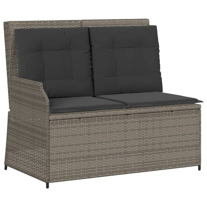 Set Divani da Giardino 5 pz con Cuscini in Polyrattan Grigio 3262151