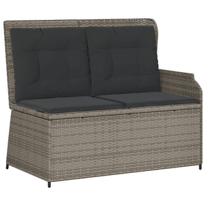 Set Divani da Giardino 5 pz con Cuscini in Polyrattan Grigio 3262166