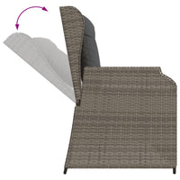 Set Divani da Giardino 5 pz con Cuscini in Polyrattan Grigio 3262166