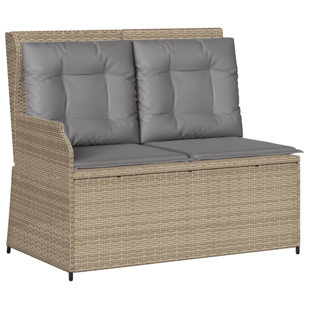 Set Divani da Giardino 5 pz con Cuscini in Polyrattan Beige 3262167