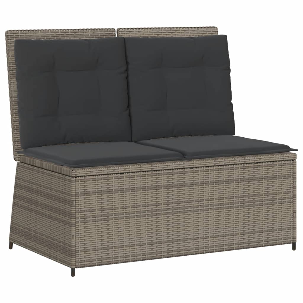 Set Divani da Giardino 7 pz con Cuscini in Polyrattan Grigio 3262370