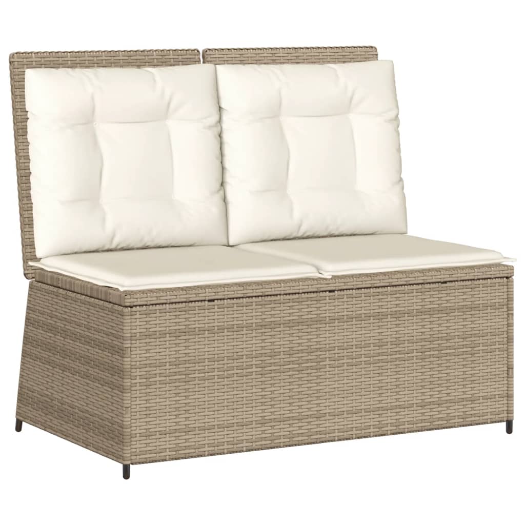 Set Divani da Giardino 7 pz con Cuscini in Polyrattan Beige 3262372