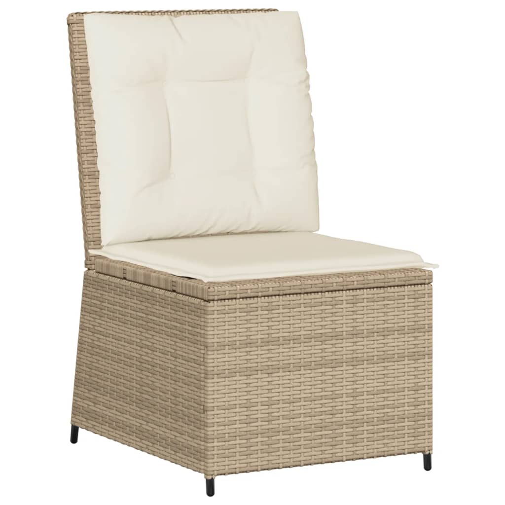 Set Divani da Giardino 7 pz con Cuscini in Polyrattan Beige 3262372