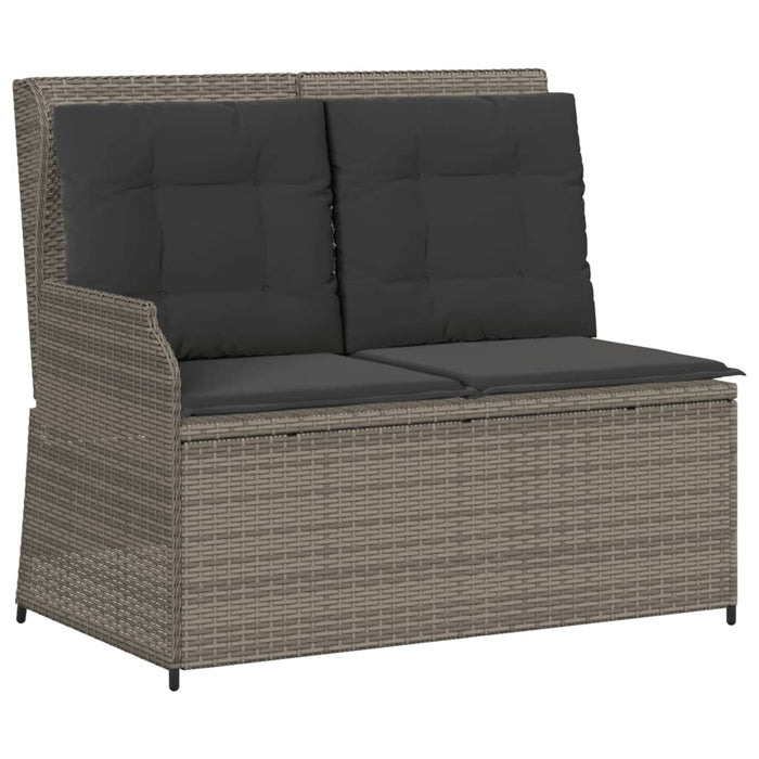 Set Divani da Giardino 3 pz con Cuscini in Polyrattan Grigio 3262444