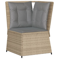 Set Divani da Giardino 5 pz con Cuscini in Polyrattan Beige 3262473