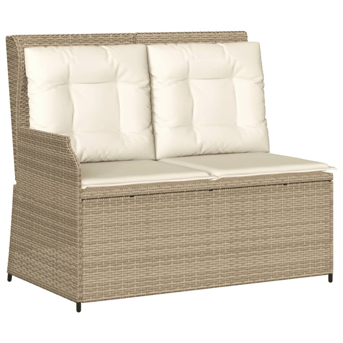 Set Divano da Giardino 3 pz con Cuscini Beige in Polyrattan 3262590