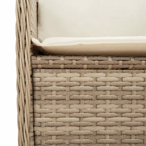 Set Divano da Giardino 3 pz con Cuscini Beige in Polyrattan 3262590