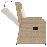 Set Divani da Giardino 3 pz con Cuscini in Polyrattan Beige 3262737