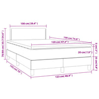 Giroletto a Molle con Materasso Marrone Scuro 120x190cm Tessuto 3269768