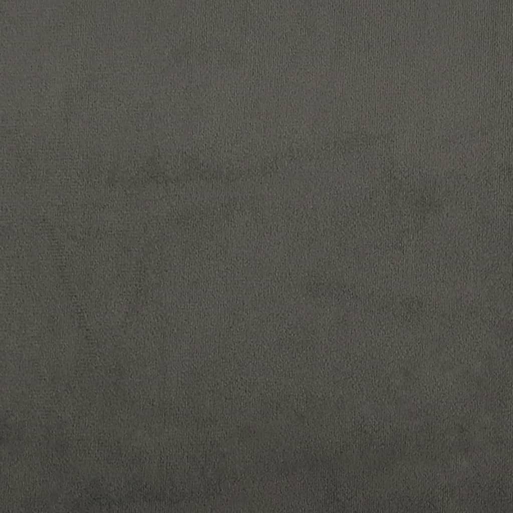 Giroletto a Molle con Materasso Grigio Scuro 120x190 cm Velluto 3269844