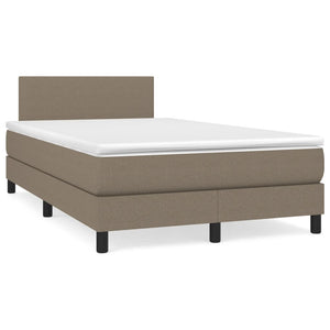 Letto a Molle con Materasso e LED Tortora 120x190 cm in Tessuto 3270029