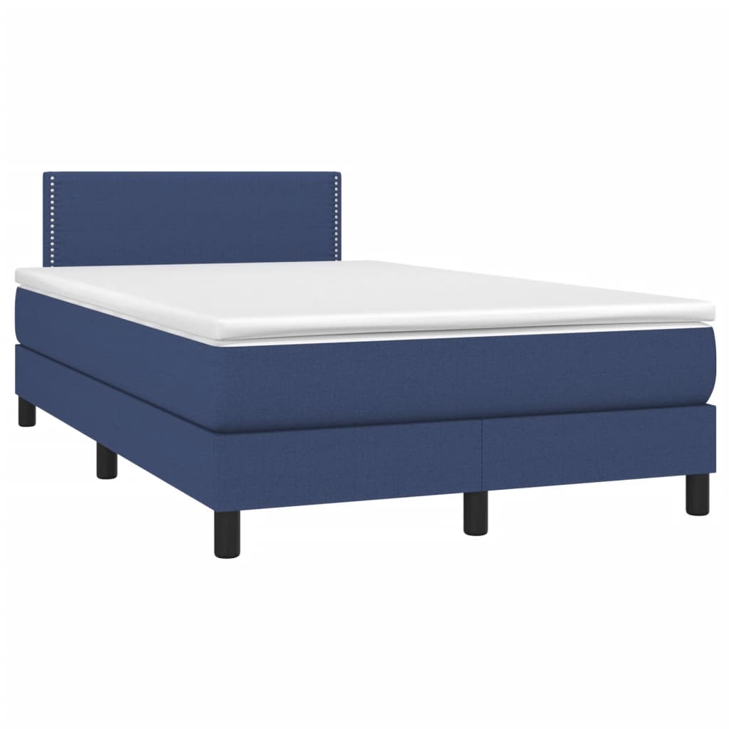 Letto a Molle con Materasso e LED Blu 120x190 cm in Tessuto 3270038