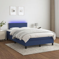 Letto a Molle con Materasso e LED Blu 120x190 cm in Tessuto 3270038