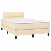 Letto a Molle con Materasso e LED Crema 120x190 cm in Tessutocod mxl 115717