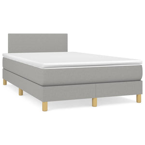 Letto a Molle Materasso e LED Grigio Chiaro 120x190 cm Tessuto 3270074