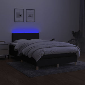 Letto a Molle con Materasso e LED Nero 120x190 cm in Tessuto 3270076