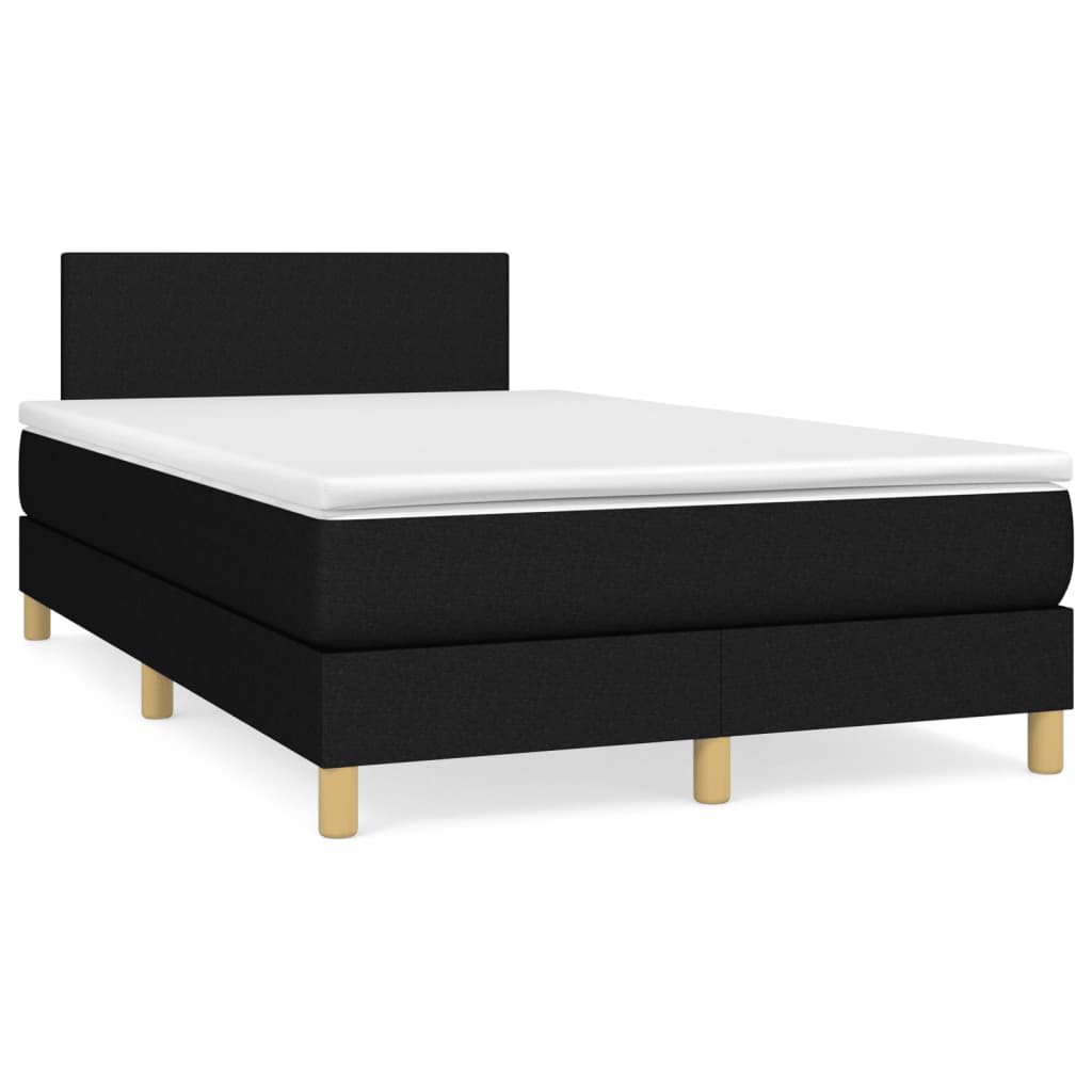 Letto a Molle con Materasso e LED Nero 120x190 cm in Tessuto 3270076