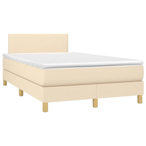 Letto a Molle con Materasso e LED Crema 120x190 cm in Tessutocod mxl 92000