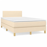 Letto a Molle con Materasso e LED Crema 120x190 cm in Tessutocod mxl 92000