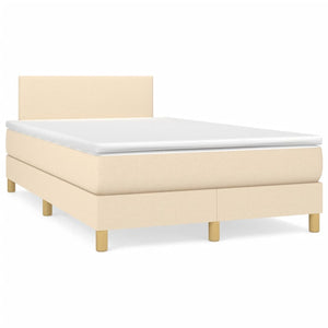 Letto a Molle con Materasso e LED Crema 120x190 cm in Tessutocod mxl 92000