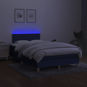 Letto a Molle con Materasso e LED Blu 120x190 cm in Tessuto 3270080