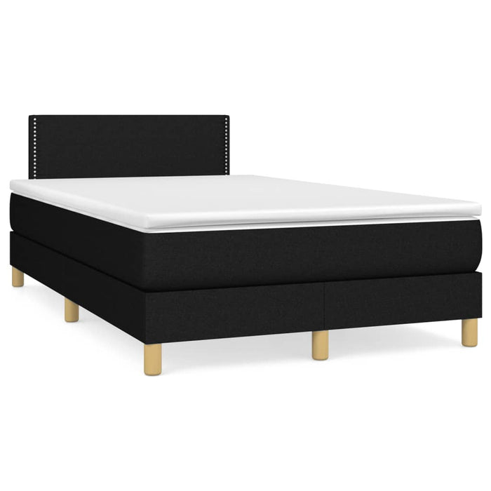 Letto a Molle con Materasso e LED Nero 120x190 cm in Tessuto 3270083