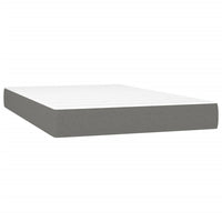 Letto a Molle Materasso e LED Grigio Scuro 120x190cm in Tessuto 3270089