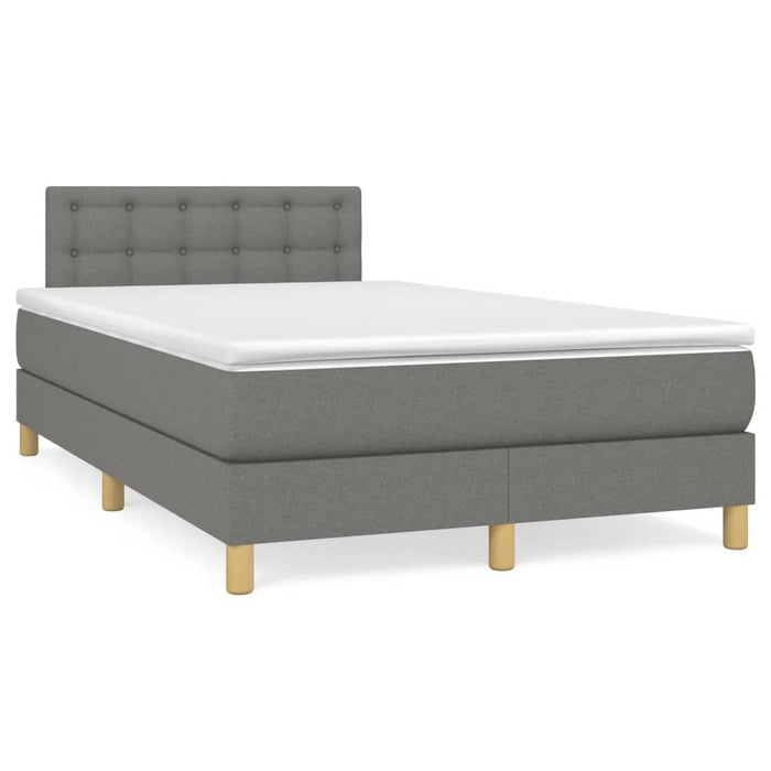 Letto a Molle Materasso e LED Grigio Scuro 120x190cm in Tessutocod mxl 111181